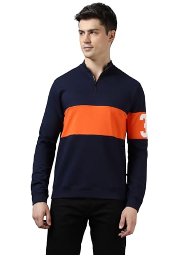 Image of Urbano Fashion Men's Cotton Color Block Sweatshirt
