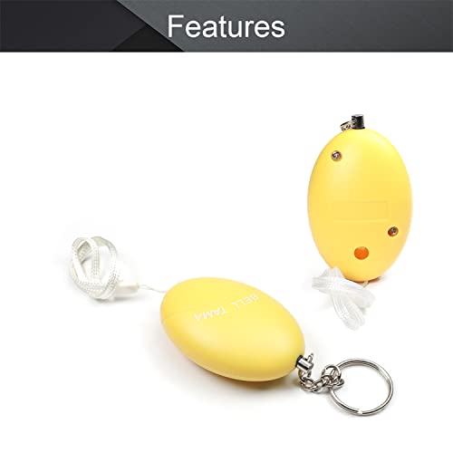 Image of Othmro 2 Pack 120DB Personal Alarm, Yellow, Keychain, Emergency Safety Alarm for Women, Men, Children, Elderly