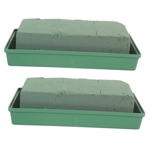 EPIGEIST 2pezzi Portafiori per Lapidi Verde Supporto Quadrato per Fiori Artificiali e Freschi Base Stabile e Leggera per Composizioni Floreali in Cimitero e Loculi con Ciotola per Mantenere