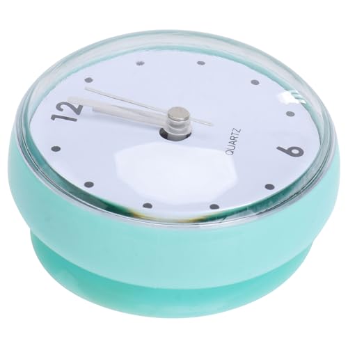 DECOMELODY 防水吸盤掛け時計 静音設計 素材製 キッチン浴室対応 コンパクト多機能壁掛け時計 ランダムカラー ランダムカラー