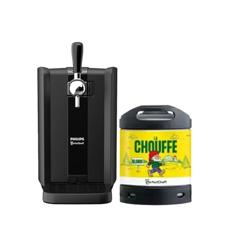PerfectDraft Black – Pack Tireuse À Bière + 1 Fût Chouffe 6L – Machine Pression À Domicile – Refroidissement À 3°C – 30 Jours Fraîcheur –...