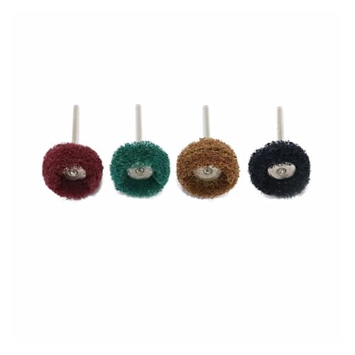 Rueda pulidora de fibra de nailon con vástago de 3mm y forma de T 40 Uds