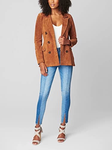 [BLANKNYC] Womens Real Suede Blazer, Double Breasted, Comfortable Jacket & Stylish Coat3