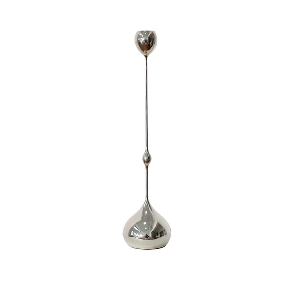 Eines B Candlestick Holders Living Room Edroom Soft Decoration Silver Home Atmosphere Water Drop Candlestick Ornaments Candlesticks Holders For Home Decor(B)