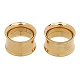 MERISHOPP Stainless Steel Screw Ear Gauges Flesh Tunnels Plugs Stretchers 14mm Gold Jewelry & Watches/Fashion Jewelry/Body Jewelry/Body Piercing Jewelry