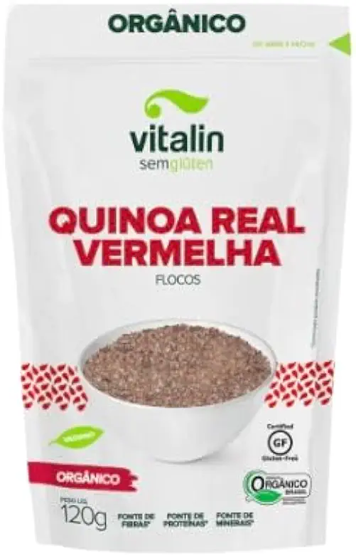 Quinoa Real Vermelha Orgânica em Flocos - Nutrientes Puros