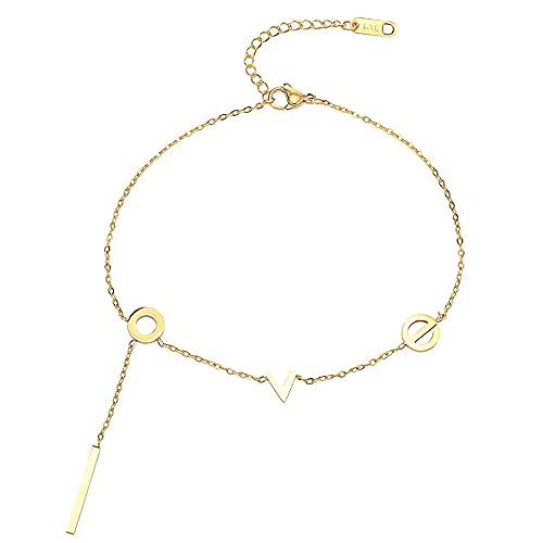 Pulseiras mulher baratas Bead Titanium aço corrente de pés feminino ornamento corrente de pé ajustável corrente de pé, Aço inoxidável