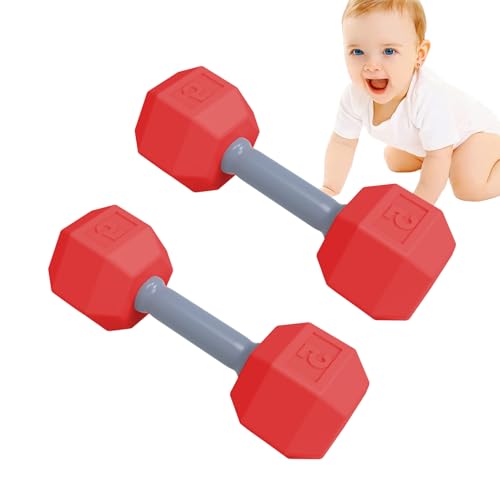 Brinquedo de chocalho de peso - 4,72 x 1,77 polegadas brinquedo com halteres para exercício - leve Play Gym Teleether, Inmissão Sensory Rattle Dentitud para novos pais