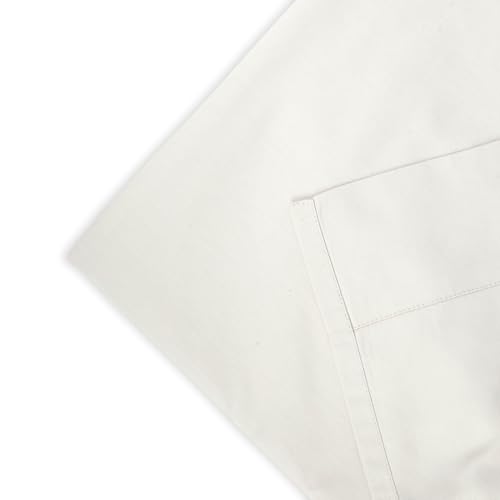 Image of 100% Cotton Queen Size Fitted Bedsheet Set (80x60 inches) with 2 Pillow Covers (18x27 inches) - Percale Weave, Soft & Breathable | Loom Beige