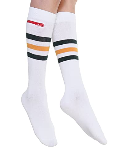 Unisex with Zip Security Pocket for ID, Key or Cash, One Size Fits Most - 2 Pack Bundle White Sports Stripes3