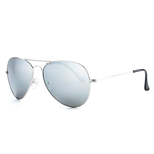 Preisvergleich Produktbild Rocf Rossini sonnenbrille damen polarisiert Pilotenbrille frauen Herren Super Licht verspiegelt Retro Linsen Unisex UV400 Schutz mit harter Box (Grau)