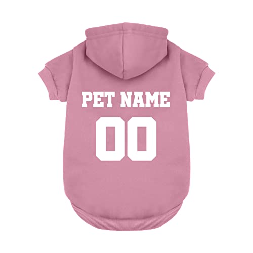 LAOKEAI Personalisierte Hund Kapuzenpullis, Hunde Hoodie Warm Cover