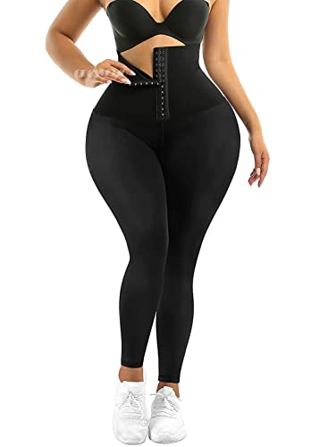 CROSS1946 High Waist Compression Corset Leggings for Women Waist Trainer Cincher Tummy Control Leggings Postpartum Magic Waist Pro Butt Lifting Body Shaper Sculpting Leggings Pants Corset for Women