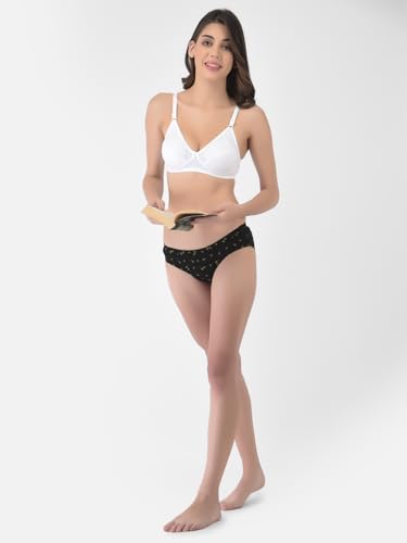 Image of Softline Women's Cotton Blend Wire-Free Non-Padded | Full Coverage Bra Combo | Cut & Sew Design (Pack of 2)