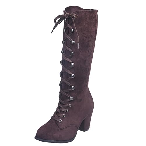 Bottes militaires femme lacets semelle crantée et talon bloc carré mode Gicoiz