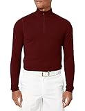 Cutter & Buck Men's Drytec UPF 50+ Cotton Advantage Zip Mock Pullover, Bordeaux, 1X Big