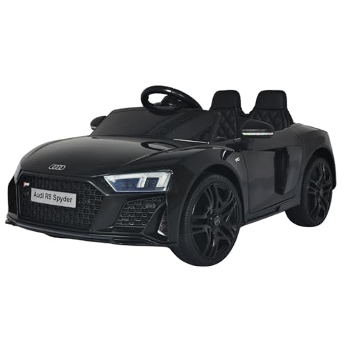 Carrinho Elétrico Infantil Motorizado Audi R8 Spyder com Controle Som 12V Preto G31 - Gran Belo