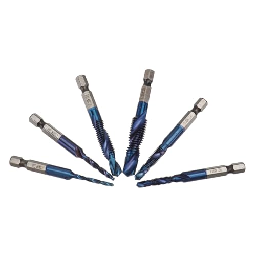 IWOWHERO Screw Tapping Tool Kit Pcs Drill Bits High Speed Steel Fast Opening and Tapping for Fabrication