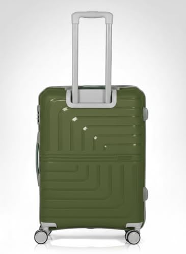Image of Pro 8 Wheels Set of 2 (Cabin + Medium) Trolley Bags, Hard Case Polypropylene, 360º Wheeling Luggage for Men & Women, Suitcase for Travel, Trolley Bags for Travel (Olive Green)