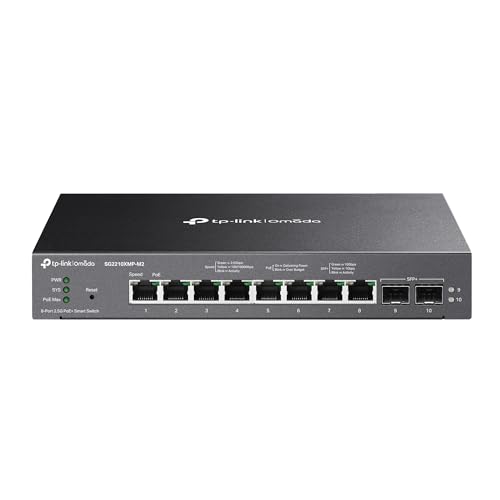 Image of TP-Link SG2210XMP-M2 Omada 8-Port 2.5GBASE-T and 2 10GE SFP+ Smart Switch with PoE+