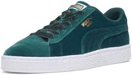 Puma Womens Basket Classic Velvet Lace Up Sneakers Shoes Casual - Green