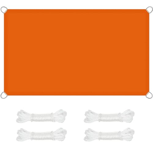 Voile d'ombrage imperméable 1.5x2.5m orange avec kit