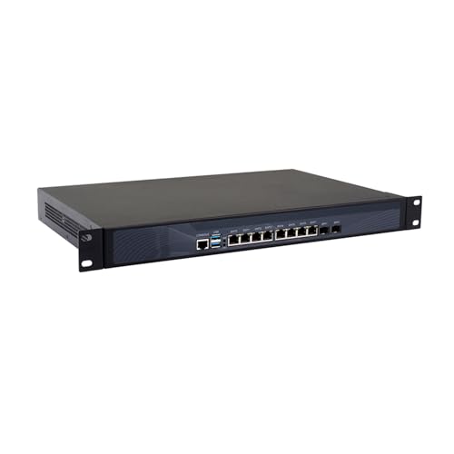Firewall VPN 1U Rackmount Mikrotik PFSense OPNsense 8 LAN 2.5G et 2 SFP+ 10G