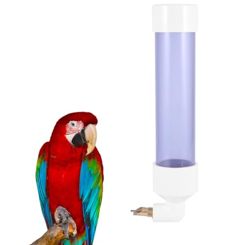 Toddmomy Abreuvoir Automatique pour Perroquets et Petits Oiseaux en Plastique Bleu, Capacité 150-300ml, Facile à Démonter Hydratation Optimale en Cage