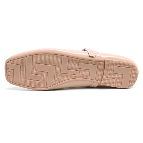Image of LUXINYU Women's Slip on Flats,Classy Round Toe Solid Classic Mary Jane Ballet Dance Shoes Soft Comfortable PU Flat Shoes