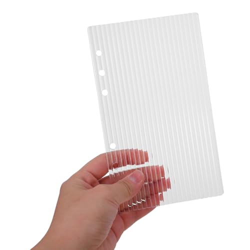 Image of Clear A6 Binder Cover, 6 Ring Transparent Acrylic Planner Protector Shell, Minimalist Refillable 6 Hole A6 Notebook Cover for Budget Binders, Journals & Office Planners (8.27 inch x 5.91 inch) (A6)