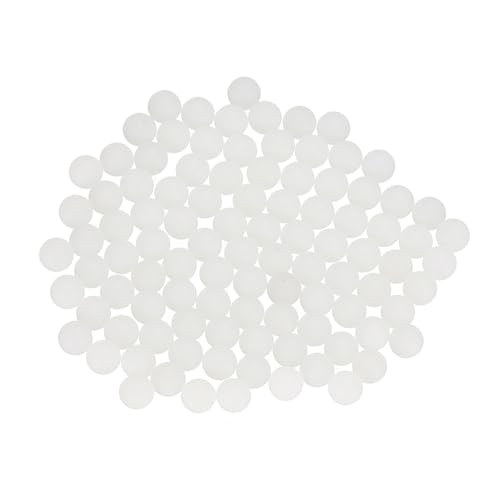 uxcell 200pcs Nylon Bearing Balls 3mm Solid Plastic Balls, G1 Precision Bearing Ball Frosted Surface, White