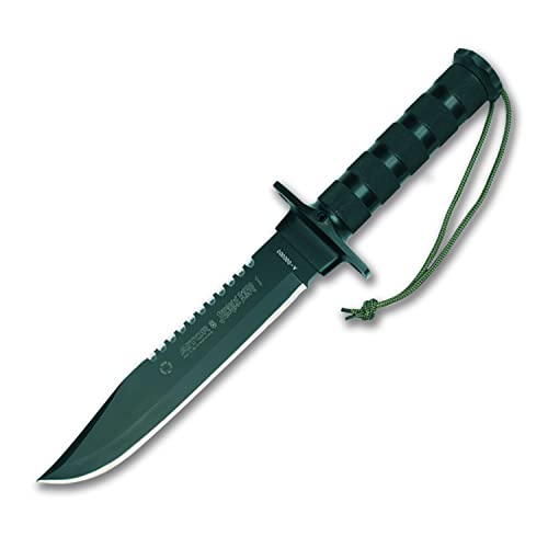 Aitor Cuchillo Supervivencia Jungle King I Negro JKI negro hoja de 20,5 cm. acero MoVa grosor 5 mm funda poliamida