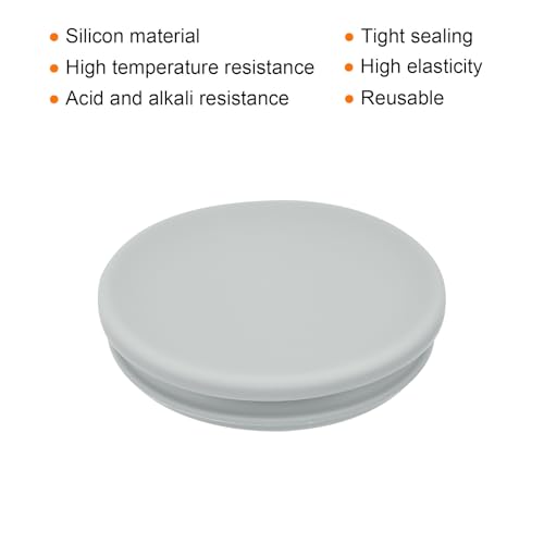Image of MECCANIXITY 1pcs Silicone Snap in Locking Hole Plugs,52.6mm /2.1 Inch Mounting Diameter Narrow Groove Width 5mm Panel Seal Cover Round for Kitchen Bulkheads Waterproof Sealing Plugs Grey