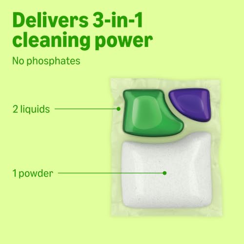 Amazon Basics Triple Action Dishwasher Pacs, Anti-spotting, Fresh Scent, 70 Count (Previously Presto!) - image 4