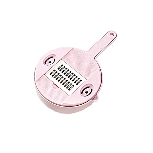 Reibe Reibe Küche Obst Gemüseschneider Haushalt Multifunktionale Slicer Grater Kombination Küche-Werkzeug Runde (Color : Pink)