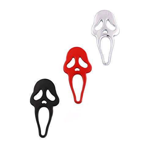 Image of New Metal Funny Skull Ghost Emblem For Pirate Styling Fender Trunk Lid /Fuel tank cap Car /Motorcycle /Bike Nameplate Sticker Decoration (Black)