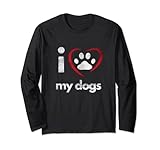 Photo Gallery dog dad i heart my dogs sign pet proprietario animale love my puppy maglia a manica Photo Gallery dog dad i heart my dogs sign pet proprietario animale love my puppy maglia a manica