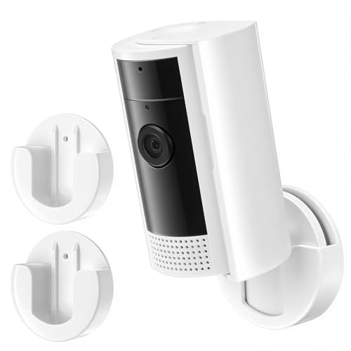 2 Pack Adhesive Indoor Wall Mount, Two Ways Easy Installation with Strong Tape and Screws, No...