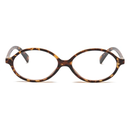 Image of JOVAKIT Retro Oval Blue Light Blocking Glasses for Women Vintage Fashion 90s Small Oval Frame Eyeglasses