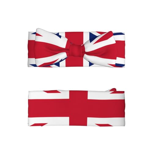 FoRes British flag Baby Bow Headband â€“ Cute & Delicate Hair Accessories for Newborns, Infants, Toddlers â€“ Skin-friendly Hairband, Black2