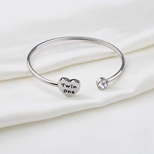 Gzrlyf Twin Cuff Bracelets - Twin Design Jewelry Gifts for Twins2