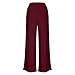 Women's Wide Leg Sweatpant Drawstring High Waisted Ribbed Baggy Lounge Pant Fashion Solid Sport Summer Fall Trouser S-2XL Wine