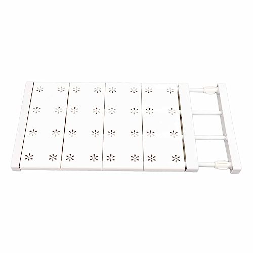 HERCHR Closet Tension Shelf, Expandable Closet Tension Shelf Storage Rack Adjustable DIY Closet Dividers Separators for Cabinet Wardrobe(38-60cm)