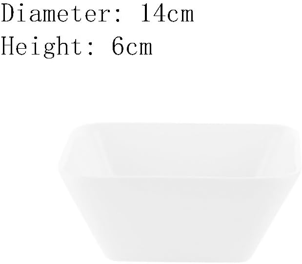 White Square Ceramic Bowls Used for Serving Fruits Desserts as Tableware