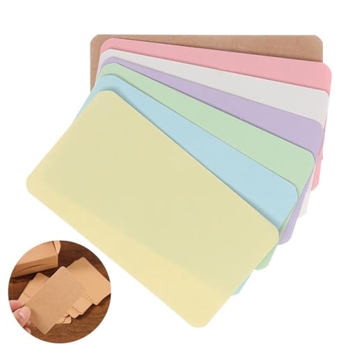 Tarjetas de papel kraft lisas y resistentes de color morado para mensajes 2