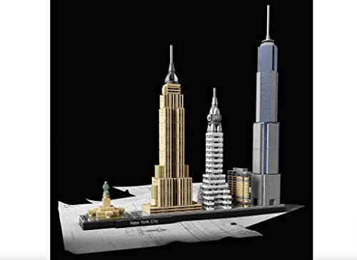 Image of Lego Architecture New York City Skyline Building Blocks for 12+ Yrs - 598 Pieces, 21028