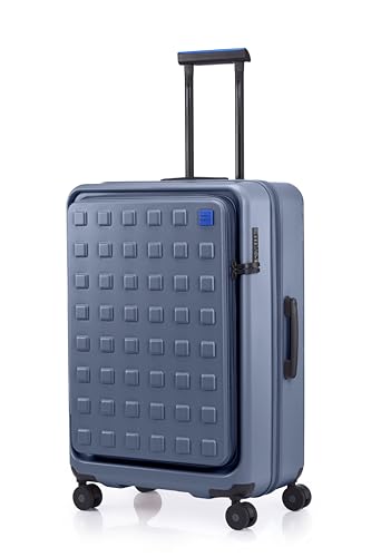 Image of Samsonite Red TOIIS M Expandable 75 Cms Large Check-in Polycarbonate Hard Sided 8 Wheel Spinner Luggage /Suitcase /Trolley Bag (Navy Havana) (Double Wheel), Blue