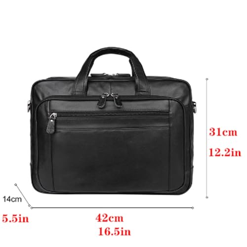 Multipocket suitcase Bag, leathers, large capacity, Waterproof Briefcase, Mens Work Bag, Versatile, Travel Messenger Crossbody Bag, for Office Business, 16.5in3