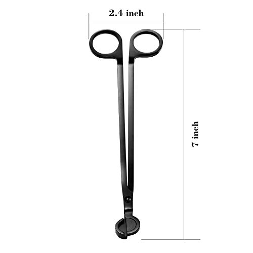 Na Candle Wick Trimmer, Polished Stainless Steel Wick Cutter Wick Clipper Wick Scissors For You To Safely Remove The Spent Wicks, Controllable The Candle Flame And Cleaner Burning (Black) #TOP2