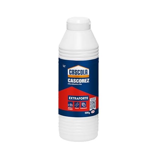 Cascola Cascorez Extra, Cola branca extra forte de fácil aplicação, Cola de PVA com secagem transparente, Cascorez Extra para colagens de alto desempenho, 1x500g